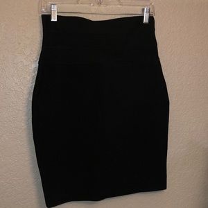 Right Black Professional Skirt with shaping waistband